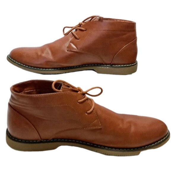 London Fog Collection Blackburn size 11M memory foam ankle light Faux Leather Br - Picture 7 of 8